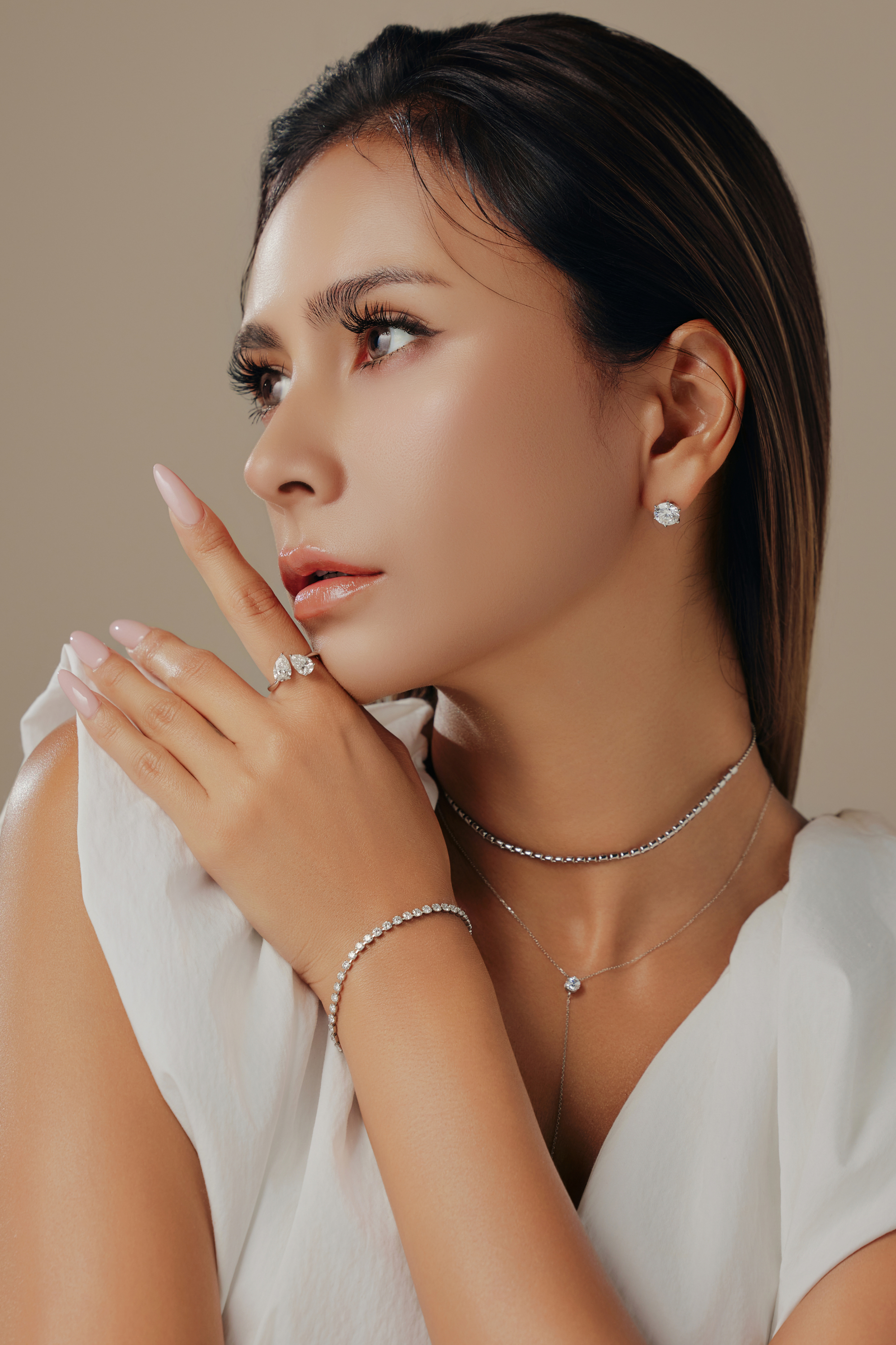 2.0 カラット ダブルペアシェイプリング