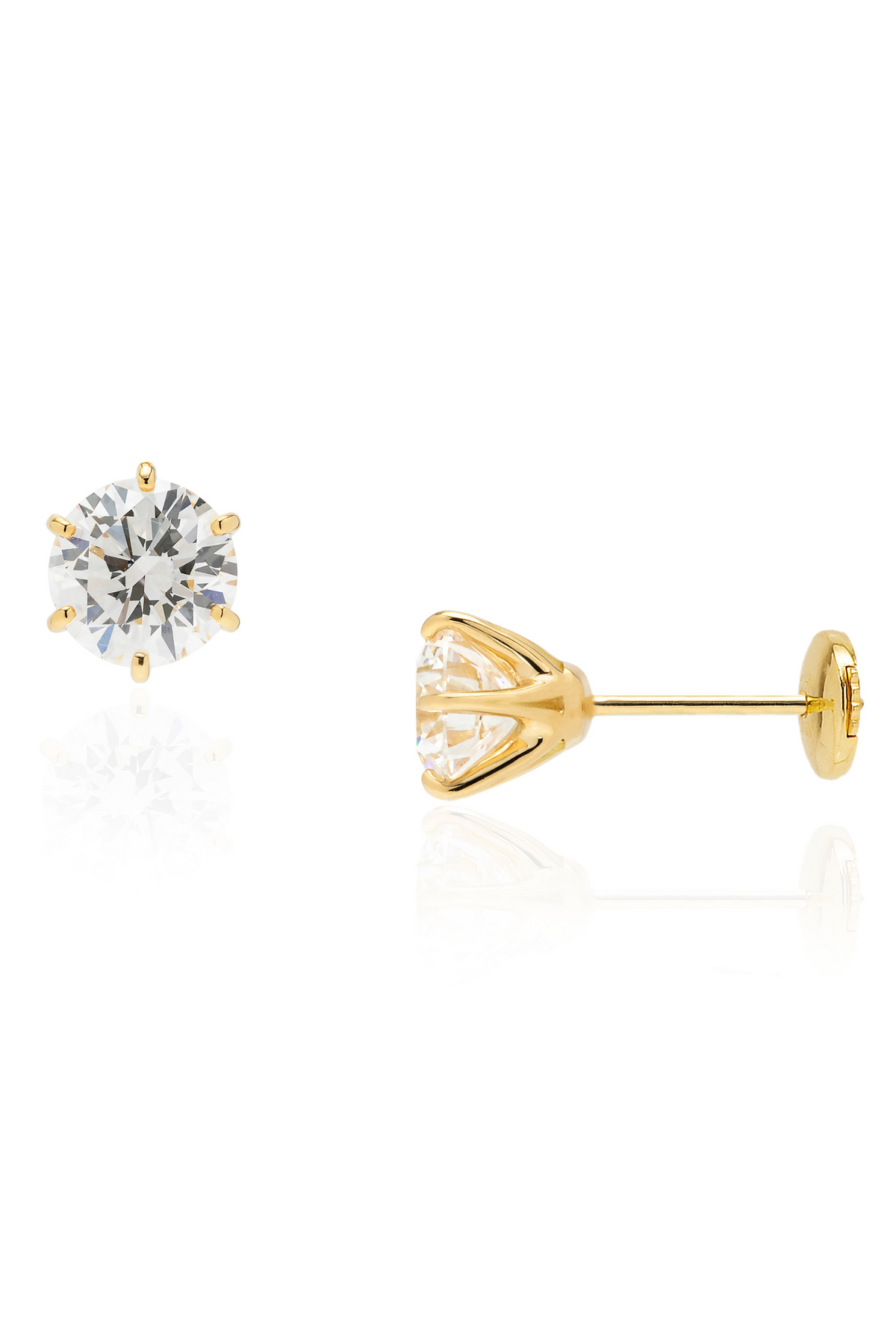 1.0カラットラウンドブリリアントピアス – M. Anela 1.0カラットラウンドブリリアントピアス – M. Anela