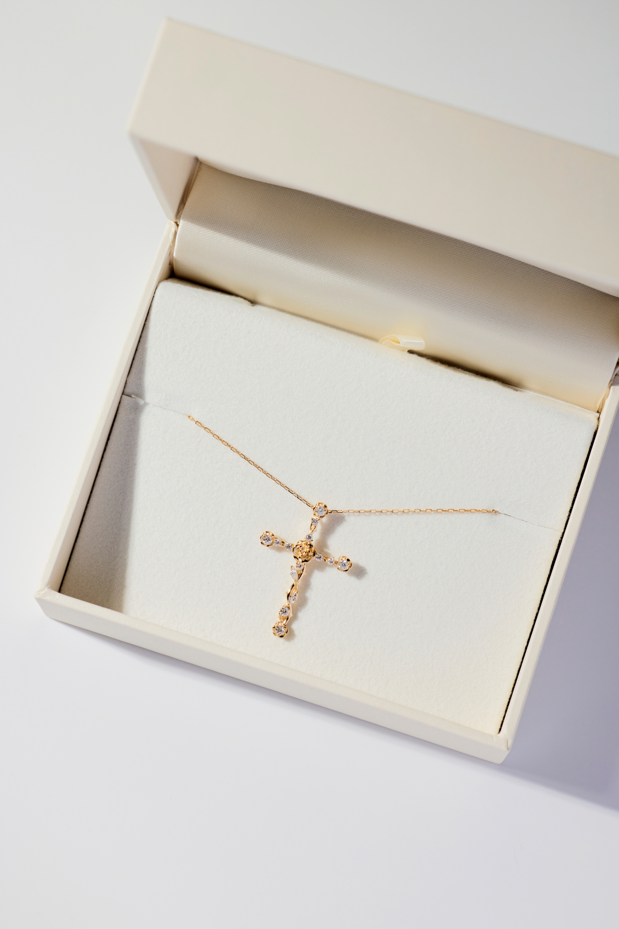 ローズダイヤモンドネックレス