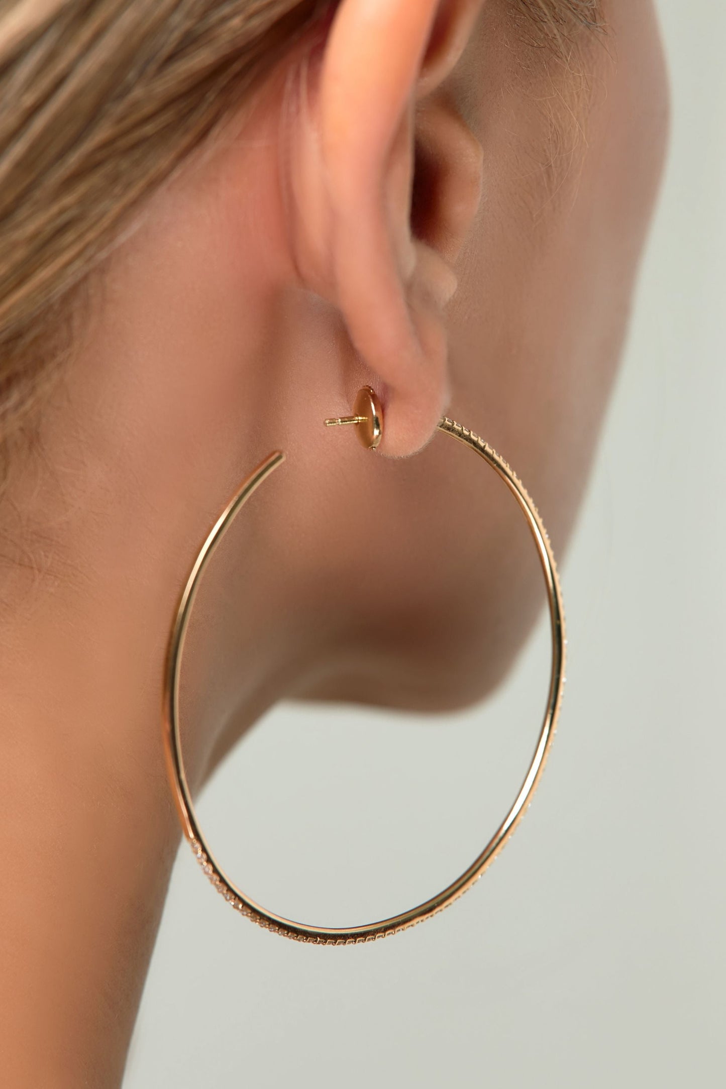 DIAMOND LINE HOOP PIERCE