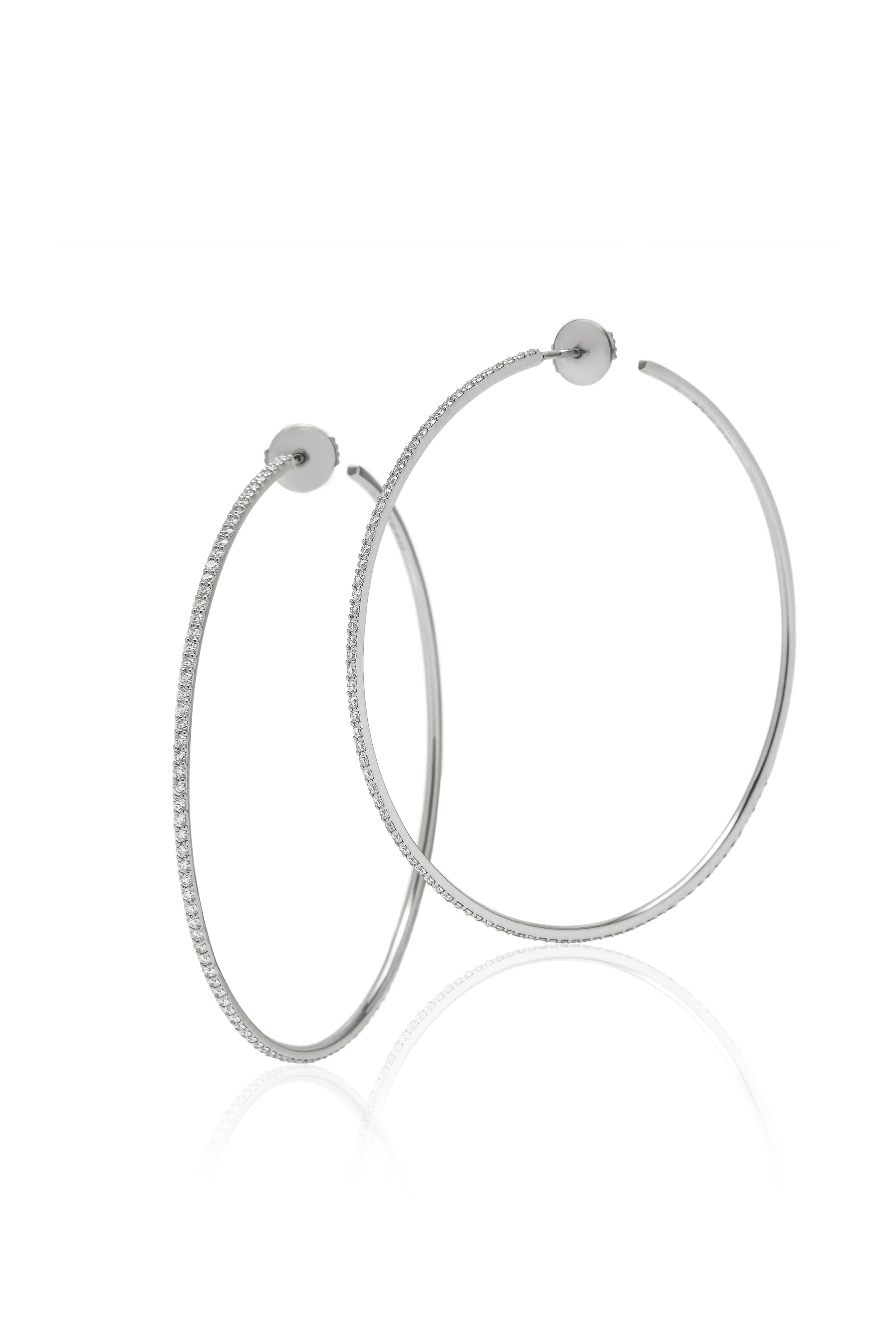 【NEW COLOR】ダイヤモンドラインフープピアス