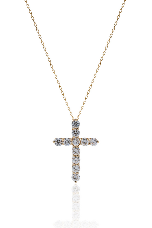 【Limited 48H 8%OFF】CROSS DIAMOND NECKLACE