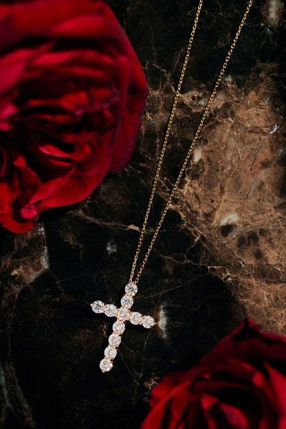 【NEW】CROSS DIAMOND NECKLACE