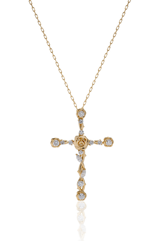 【Limited 48H 8%OFF】ROSE DIAMOND NECKLACE