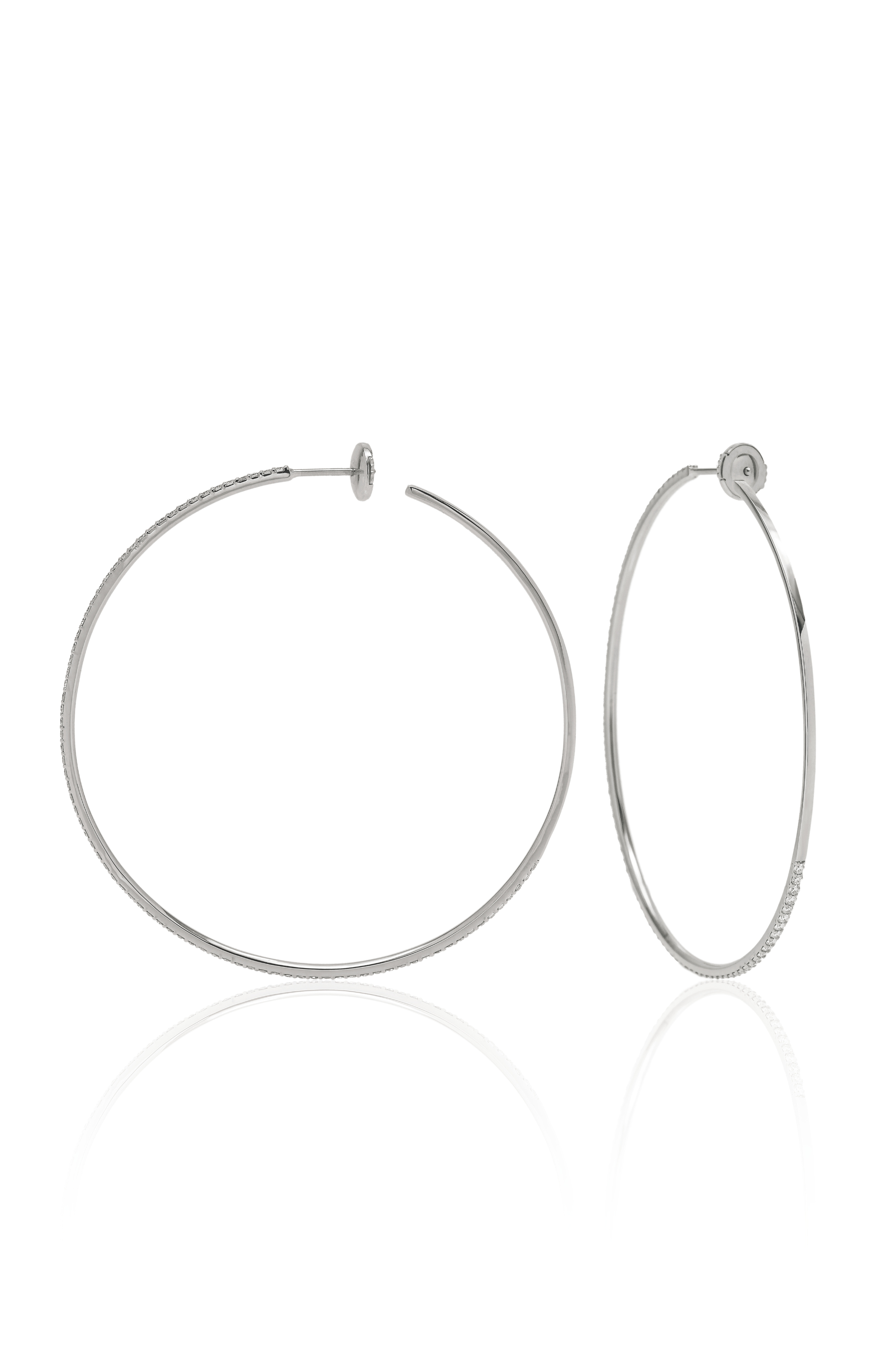【NEW COLOR】ダイヤモンドラインフープピアス